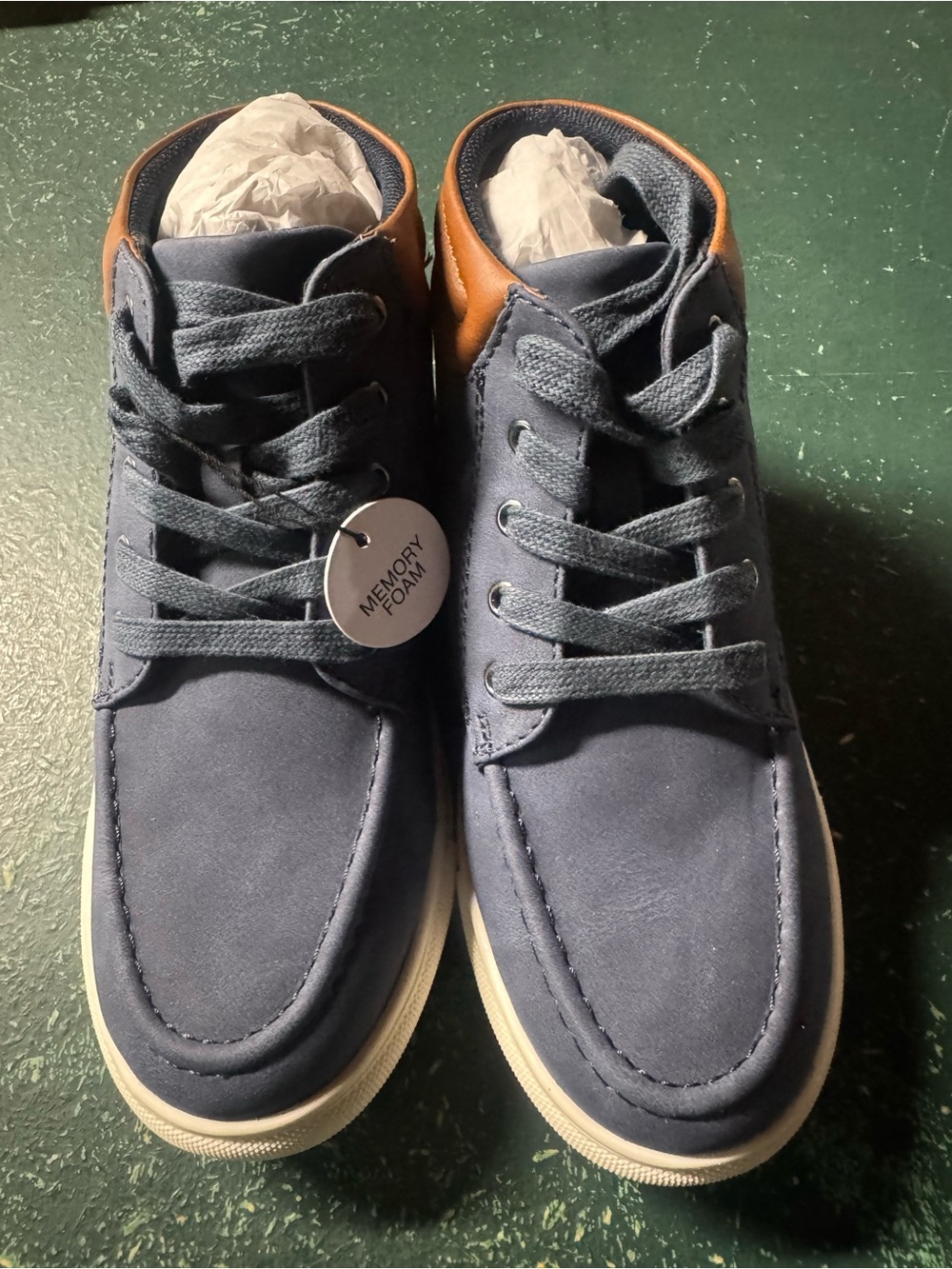 Boys Sonoma Navy Blue High Top Sneaker Boots - NEW - Size 1 - Picture 2 of 7